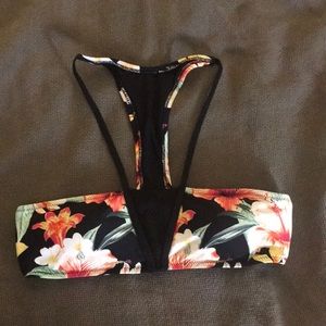 Rip curl floral mesh bathing suit top